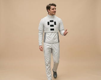 White Mandalorian Cosplay Suit – Galactic Bounty Hunter Tactical Set