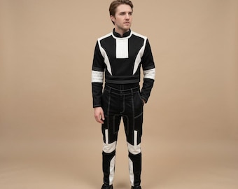 Bo-Katan Inspired Flight Suit – Black Mandalorian Tactical Under Armor Set