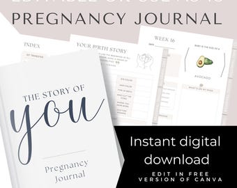 Complete Pregnancy Journal & Planner | Weekly Prompts, Checklists, Trimester Tracker, Birth Plan + More