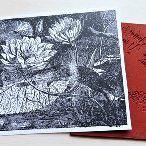 Lush Foliage Rubber Stamp UNMOUNTED Large Lily Flower Leaves Forest Jungle UM Used Vintage image 1