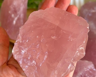 Quartz rose brut naturel · Pierre précieuse · Minéral décoratif et pierre d'amour · Pierre de méditation et de guérison · Pierre énergétique · Partie 2