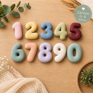 Personalisierte 3D Bubble Zahlen | Kinderzimmer Deko | Boho Wanddeko Baby | Individuelle Zahlen | Geburtstagsdeko | Geschenk Baby