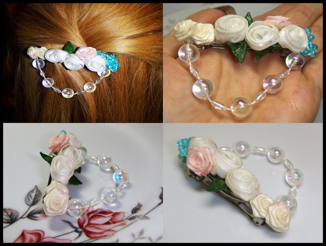 Hair Barrette, Girls Barrette, Wedding Favour, Barrette, Hairclip