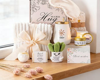 Entspannungs-Geschenkbox für Sie, gemütliche Self-Care-Geschenkbox für Frauen, Geburtstags-Muttertagsgeschenk, Verwöhn-Spa-Geschenkbox für Wome