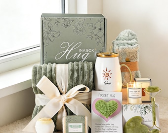 Luxus Self Care Geschenkbox für Frauen, gemütliches Spa Entspannung Set, Umarmung in einer Box