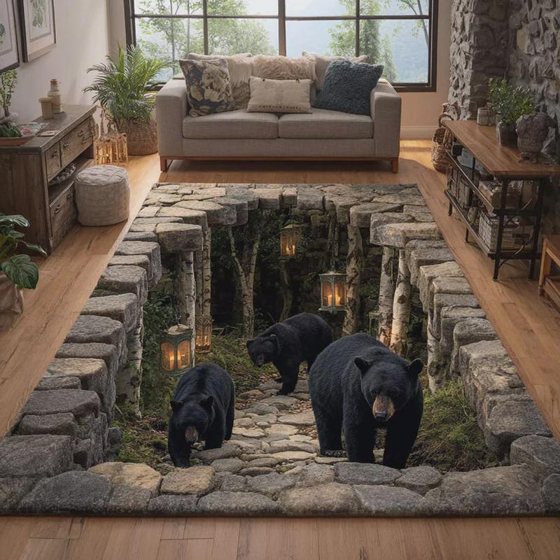 Rustic Wildlife Area Rugs - Etsy