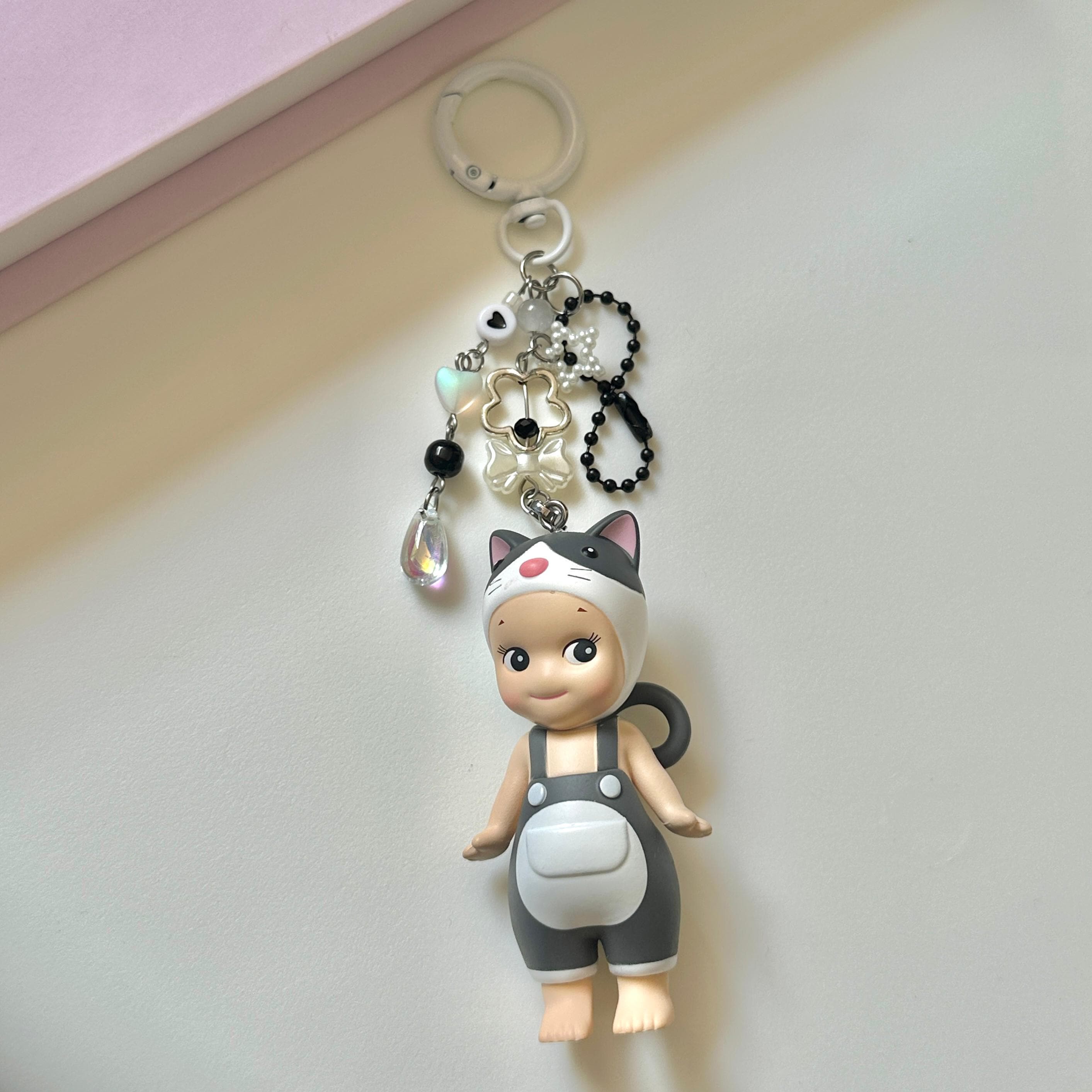ハンドメイド ソニーエンジェル キャットライフチャーム キーホルダー 