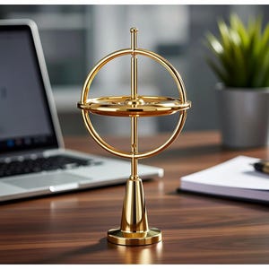 Self Balancing Gyroscope Toy, Anti Gravity Physics Toy, STEM Science Desk Gadget, Metal Spinning Gyro, Educational Gift for Kids & Adults