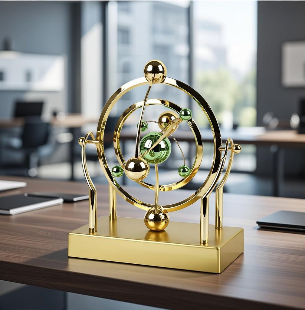 Jouet Machine à Mouvement Perpétuel – Décoration Bureau USB – Modèle Unique – Rouge
