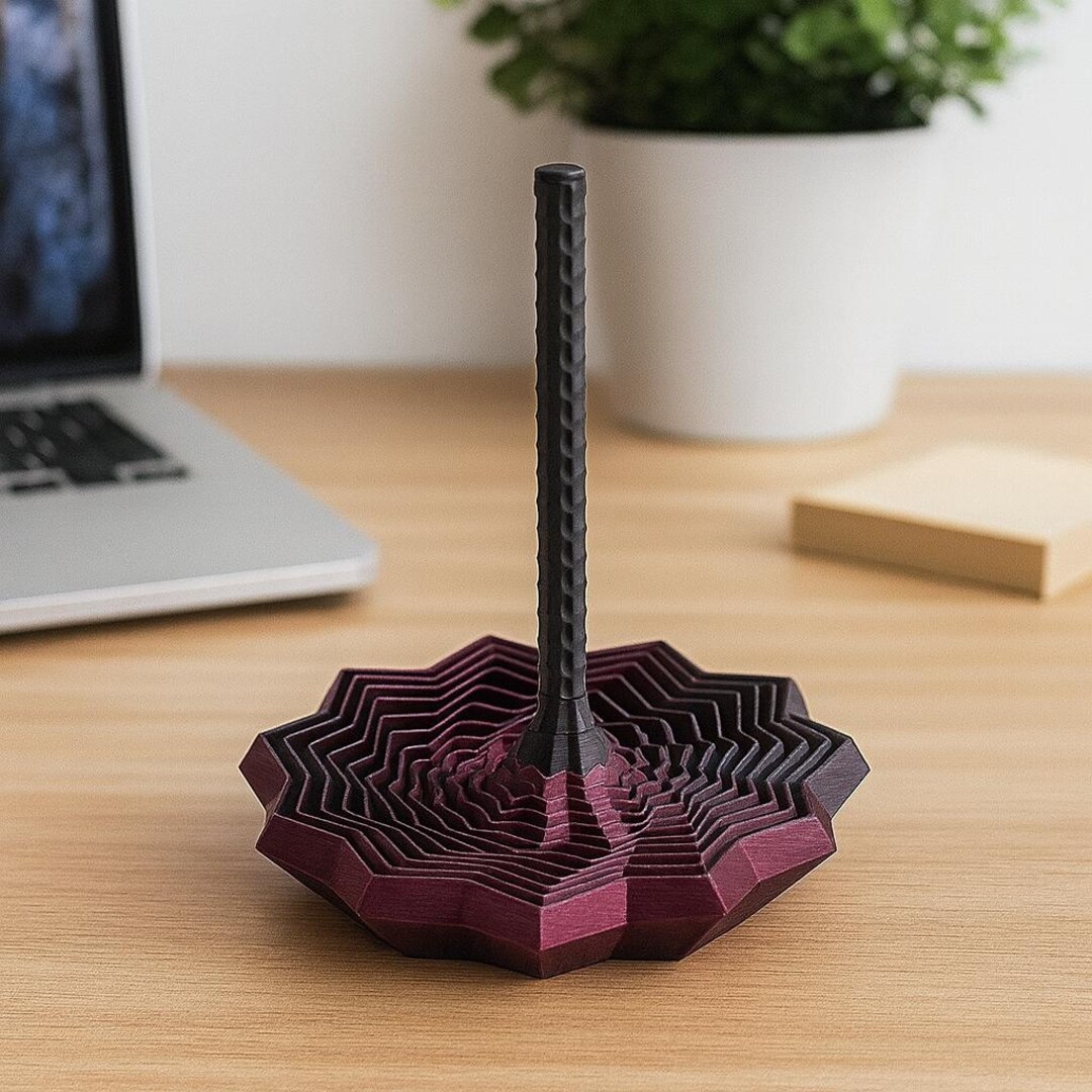 3D Printed Star Spinner Ornament – Geometric Polygon Desk Decor ...