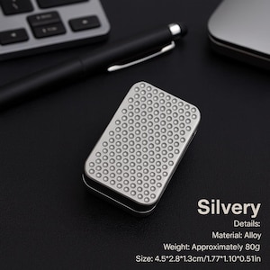 Magnetic Metal Fidget Slider | EDC Desk Toy, Smooth Clicker, Minimal Pocket Fidget Gift