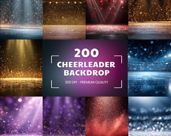 Glitter Confetti Digital Backdrops, For Cheer & Dance Banner, Cheerleader Digital Backdrops for Sports Photography, Portrait Photos