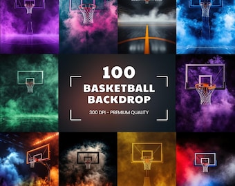 100 Cenários para Fotografia de Basquete: Fundos para Banners Esportivos (Download Digital)