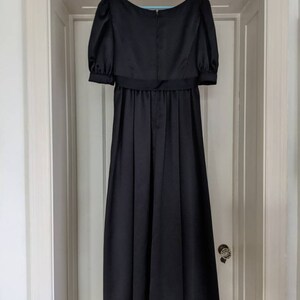 1960s Babydoll Mollie Parnis Elegant Puff Sleeve Gown Mollie Parnis Black Dress Small image 5