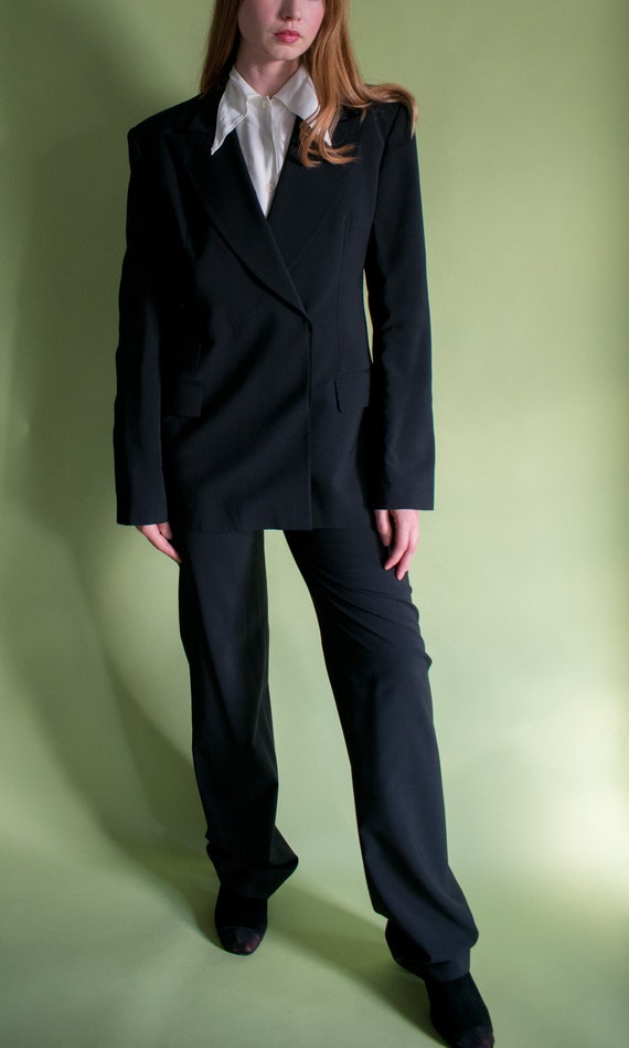 1990s Gucci Trouser Suit Oversized Blazer (RW)