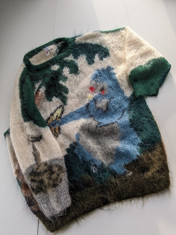 Amazing Hand Knit Jungle Book Mohair Sweater Novel