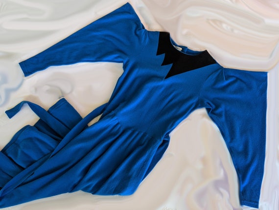 80s Glam Rock Wool Jersey Dress by Joanie Char