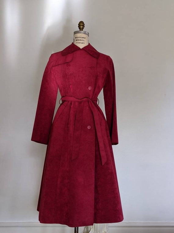 1970s Ultra Suede Trench Coat and Skirt Set by Gi… - image 3