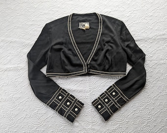 1970s Funky brand Black Crop Top