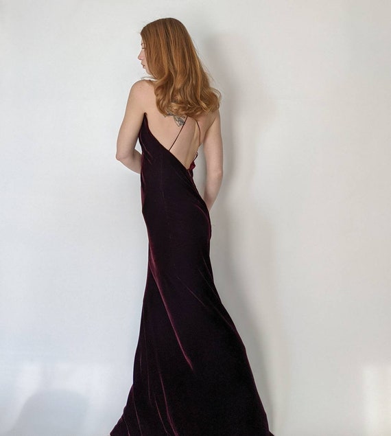 ralph lauren purple velvet dress