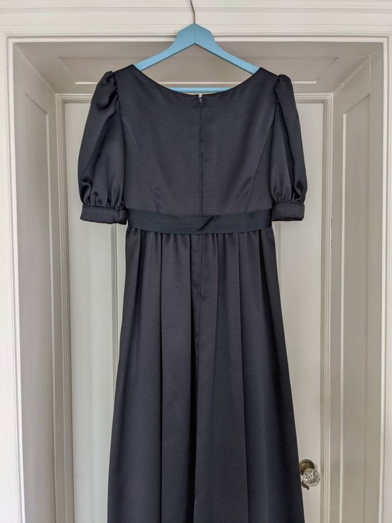 1960s Babydoll Mollie Parnis Elegant Puff Sleeve Gown Mollie Parnis Black Dress Small image 6