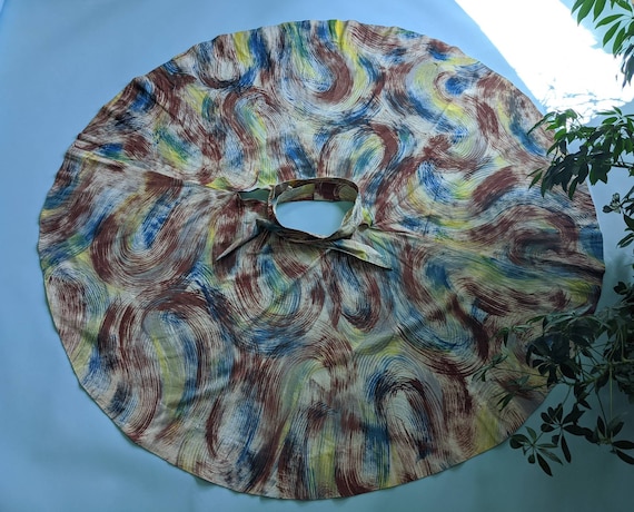 1950s Maya Mexican Hand Painted Circle Skirt