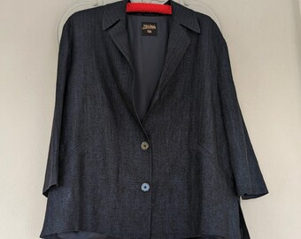 Jean Paul Gaultier Femme Boxy Minimalist Navy Jacket