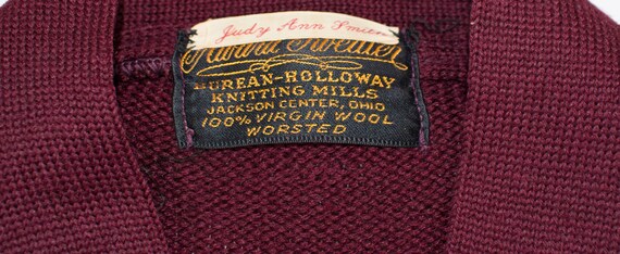 Ladies 1950s Varsity Sweater Wool Cardigan 58 Sma… - image 6