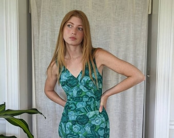 1950s Perfection Fit by Roxanne Abstract Floral Swimsuit Small 36