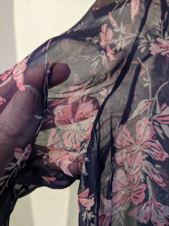 1920s sheer floral dress small - image 7