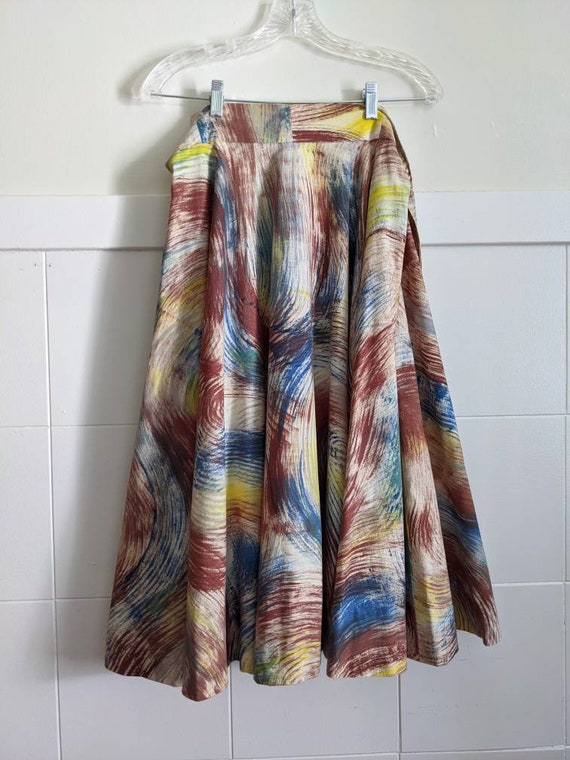 1950s Maya Mexican Hand Painted Circle Skirt