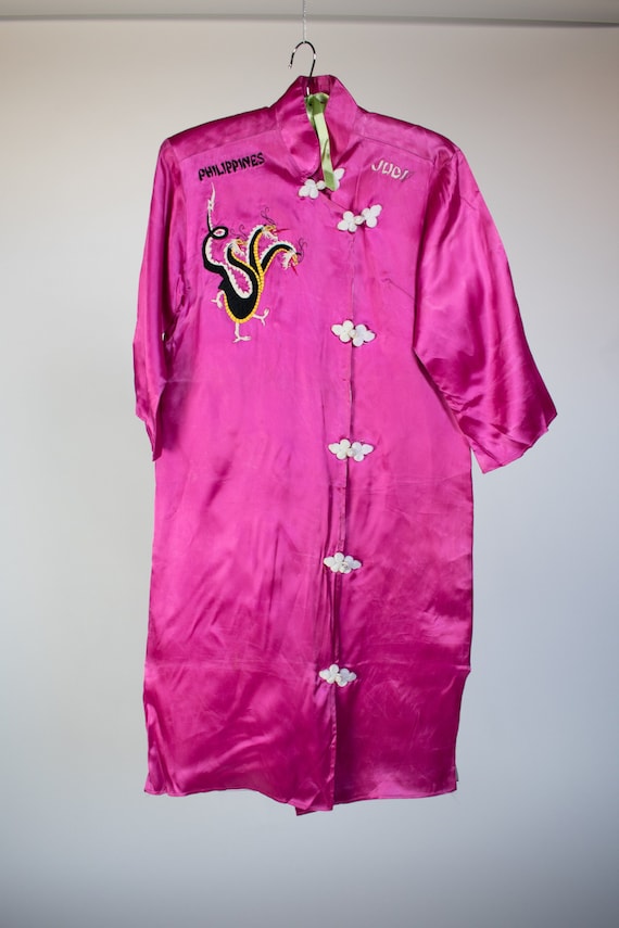 3 Headed Dragon 1940s Souvenir Robe Dress Philippi