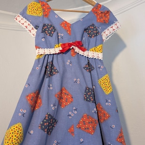 1970s Patchwork Print Maxi Dress XS Small