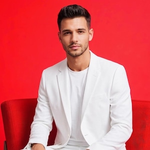 Men's White Blazer Suit | Minimalist Designer Wedding Outfit, Slim Fit Jacket image 1
