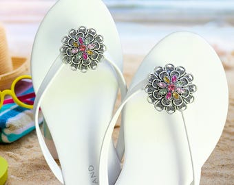 Flip Flop Accessories, Shoe Charms, Summer Sandal Jewelry, Clips for Beach Shoes, Unique Gift For Women, Hostess Gift