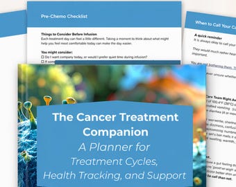 Cancer Treatment Planner | Chemo Tracker & Chemotherapy Log | Symptom Tracker | Medication Log | Medical Tracker | Lab Work Tracker