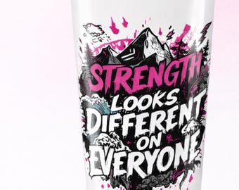 Strength Looks Different on Everyone - Breast Cancer Awareness 20oz Stainless Steel Tumbler