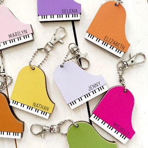 Personalized Wooden Grand Piano Keychain, Musician Gift, Music Gifts, Piano Keychain, Piano, Music Teacher Gift, Personalized Music Gift