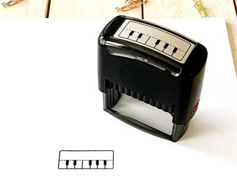 Piano Keys Label Self Inking Stamp