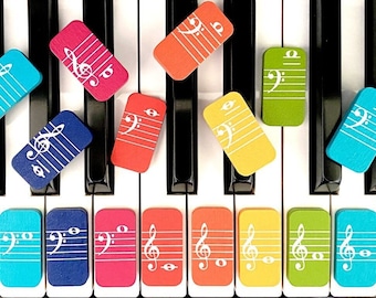 Wooden Music Note Tiles for  Music Center, Elementary Music Classroom, Piano Teacher, Music Teacher, Teaching, Music, Piano Lesson