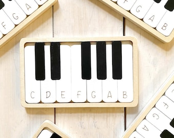 Wooden Piano Puzzle for Elementary Music Center, Music Classroom, Piano Teacher, Music Teacher Gift, Puzzle Game, Music Class, Piano Lesson