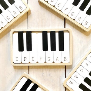 Wooden Piano Puzzle for Elementary Music Center, Music Classroom, Piano Teacher, Music Teacher Gift, Puzzle Game, Music Class, Piano Lesson