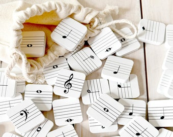 Large Sight Reading Music Note Tiles for Music Lessons