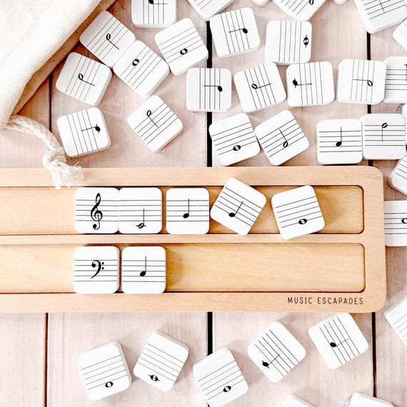 Sight Reading Music Note Tiles for Music Lessons