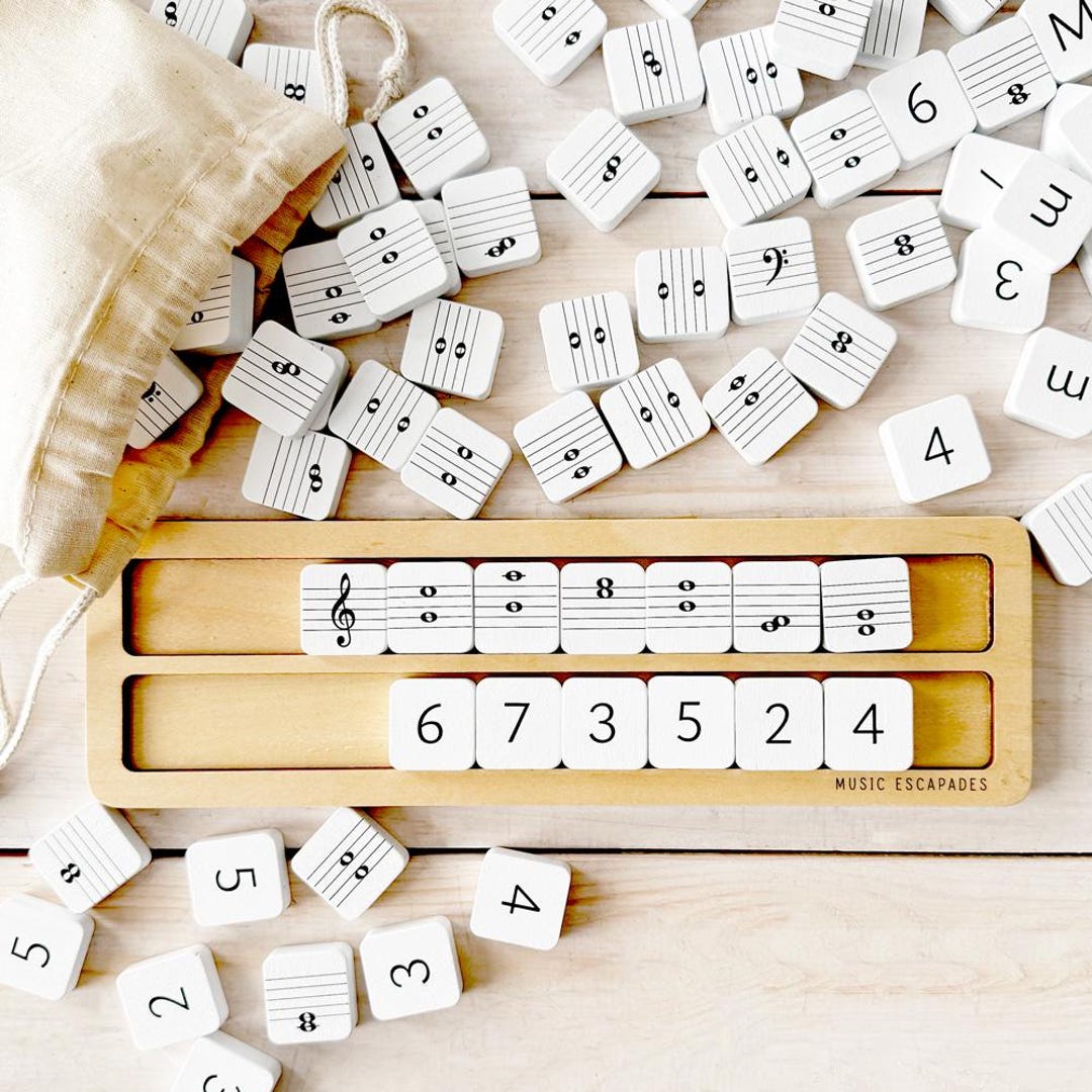 Note Tile Preview Wooden Music Interval Note Tiles for Music Lessons - Etsy