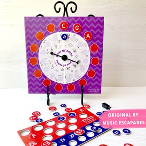 Circle of Fifths Magnetic Spinner Dry-Erase Game Board for Music Lessons, Theory, Music Classroom, Piano Teacher, Music Teacher, Music Gift image 1