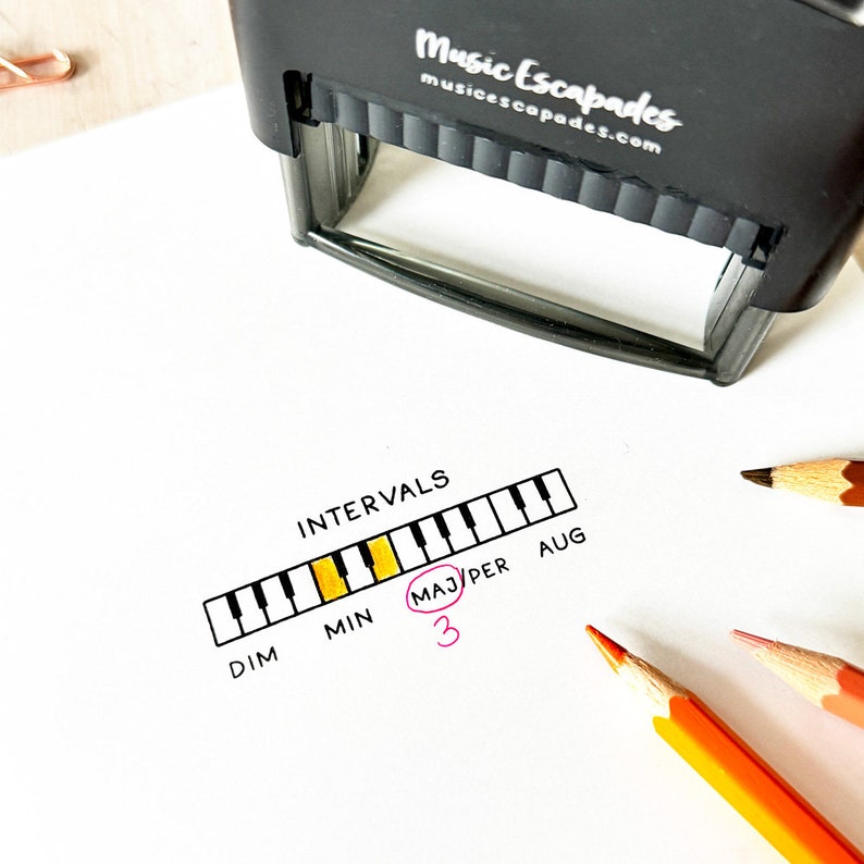 Keyboard Interval Map Keyboard Intervals Music Theory Lesson Piano Self Inking Stamp - Etsy