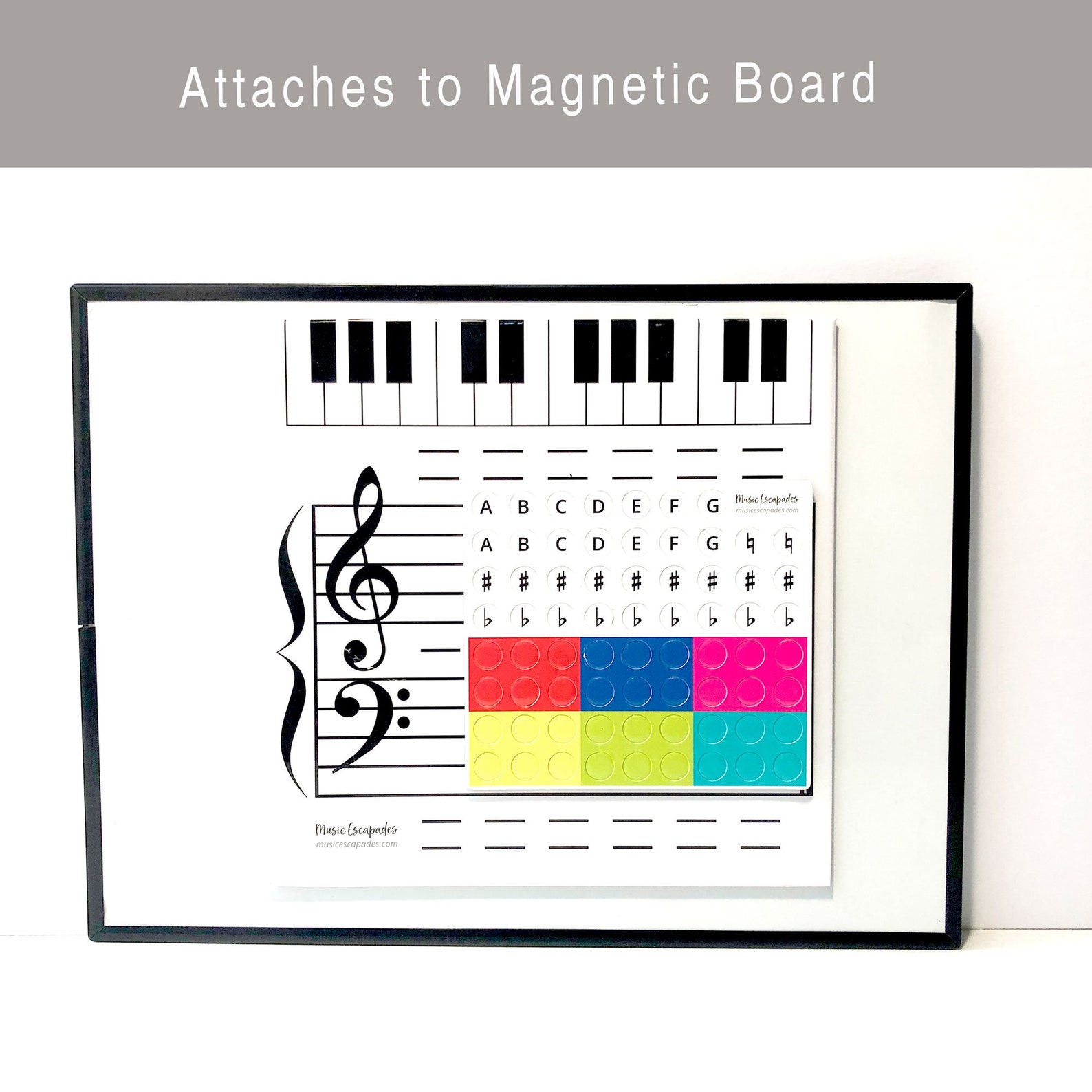 Grand Staff DryErase Board for Music Lessons Note Etsy