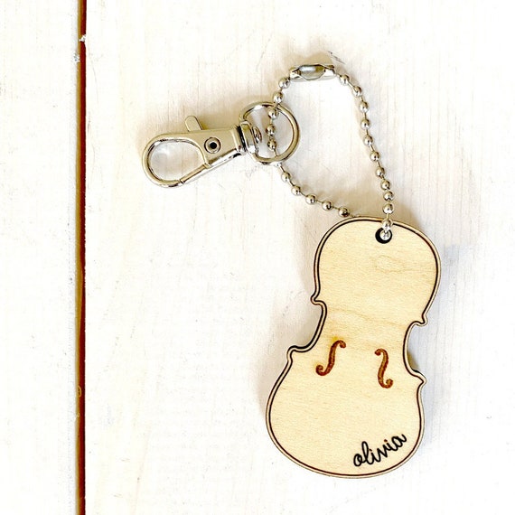 Porte-clés de violon personnalisé, cadeau de musicien, porte-clés en bois,  cadeau de violon, violoniste, porte-clés gravé, porte-clés de violon, cadeau  de violoniste -  France