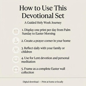 Holy Week Printable Wall Art Set of 16, Passion of Christ, Christian Gallery Wall Decor, From Palm Sunday to Easter Morning Devotional image 19